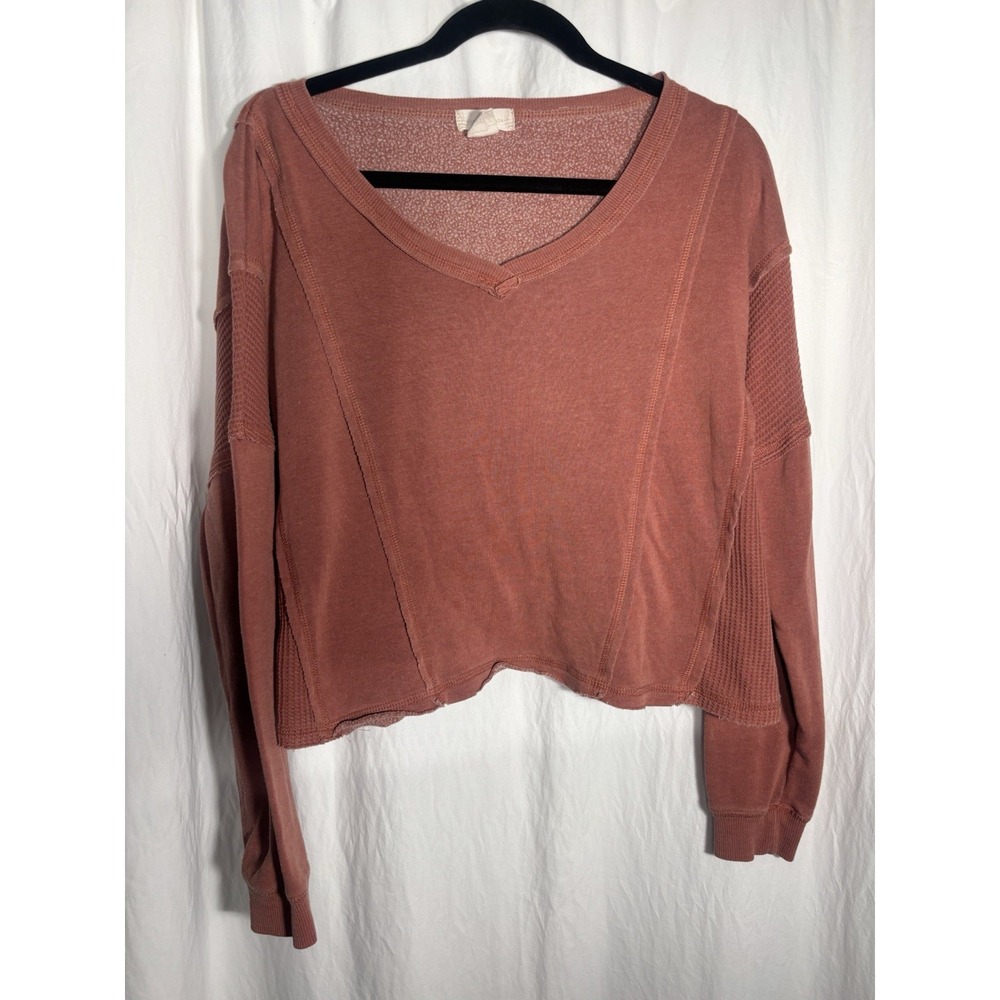 Altar'd State Pink/ Rose Sweater V Neck Oversized Extra Soft Size M MM4